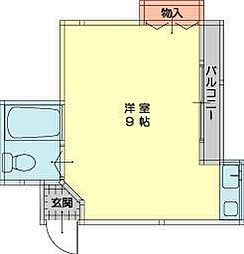 KABEホームズ2 ワンルームの間取図画像