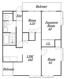 向島ホームズ 2階3LDKの間取り