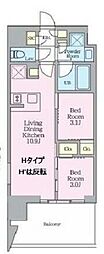 クレストコート東陽町 2LDKの間取図画像