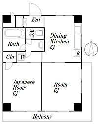 パークヒルズ越前屋 2DKの間取図画像
