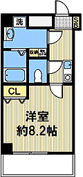 リベルテKOBE 1Kの間取図画像