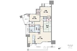 ブリリアレジデンス六甲アイランドＡ棟 3LDKの間取図画像