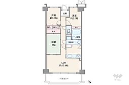 東灘コーストアヴェニュー参番館 3LDKの間取図画像