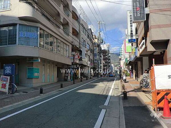 敷地東側の前面道路