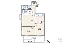 深江ロイヤルマンション 2LDKの間取図画像