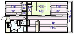 グラデュール 3LDKの間取図画像