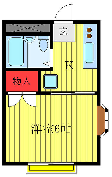 チェリーハウス 105｜東京都北区西が丘1丁目(賃貸アパート1K・2階・19.80㎡)の写真 その2