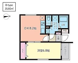 JR高崎線 尾久駅 徒歩5分の賃貸マンション 3階1DKの間取り