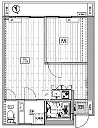 京王井の頭線 下北沢駅 徒歩8分の賃貸マンション 4階1LDKの間取り