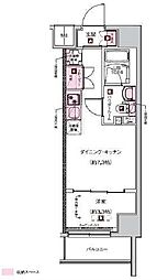 東武東上線 中板橋駅 徒歩5分の賃貸マンション 7階1DKの間取り