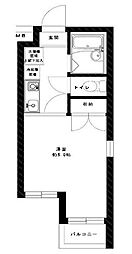 ベルテ・エフ 1Kの間取図画像