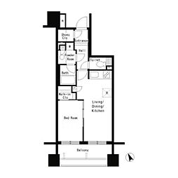 パークアクシス大塚 6階1LDKの間取り