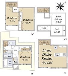 富ヶ谷2丁目戸建 3LDKの間取り