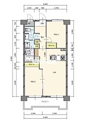 ニューライフ久留米 3DKの間取図画像