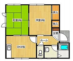 メゾンエトワール 2DKの間取図画像
