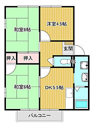 メゾングレース 3DKの間取図画像
