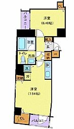 ル・リオン牛込柳町 2Kの間取図画像