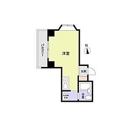 東京メトロ東西線 早稲田駅 徒歩5分の賃貸マンション 1階ワンルームの間取り