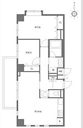 東京メトロ南北線 目黒駅 徒歩2分の賃貸マンション 13階2LDKの間取り