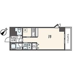 JR山手線 恵比寿駅 徒歩2分の賃貸マンション 9階1Kの間取り