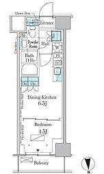 JR総武線 大久保駅 徒歩6分の賃貸マンション 6階1DKの間取り