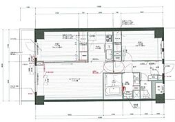 東京メトロ副都心線 西早稲田駅 徒歩13分の賃貸マンション 9階2LDKの間取り