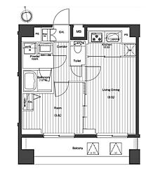 JR総武線 大久保駅 徒歩7分の賃貸マンション 4階1LDKの間取り