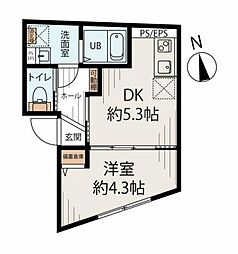 都電荒川線 早稲田駅 徒歩4分の賃貸マンション 3階1DKの間取り
