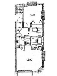 JR山手線 恵比寿駅 徒歩15分の賃貸アパート 1階1LDKの間取り