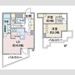 JR山手線 五反田駅 徒歩6分の賃貸マンション 9階2LDKの間取り