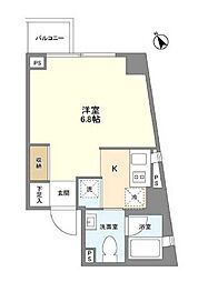 JR山手線 代々木駅 徒歩5分の賃貸マンション 2階ワンルームの間取り