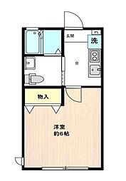 西武新宿線 下落合駅 徒歩11分の賃貸アパート 1階1Kの間取り