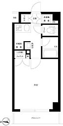 東京メトロ東西線 高田馬場駅 徒歩6分の賃貸マンション 2階1Kの間取り