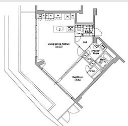 東京メトロ銀座線 渋谷駅 徒歩7分の賃貸マンション 1階1LDKの間取り