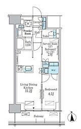 JR総武線 大久保駅 徒歩6分の賃貸マンション 2階2LDKの間取り