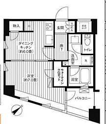 COSMOSREIDShinjukuYochomachi 1DKの間取図画像