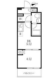 ハーモニーレジデンス神楽坂ヒルズfirst 1DKの間取図画像