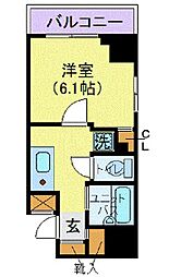 スカイコートヴァンテアン早稲田 1Kの間取図画像