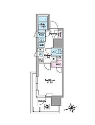 COMFORIA東新宿ステーションフロント 1Kの間取図画像