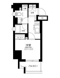 アトラス西早稲田 1Kの間取図画像