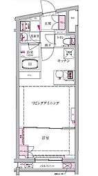 ベルシードステアー西早稲田 1LDKの間取図画像