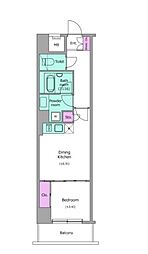 レジディア目白 1LDKの間取図画像