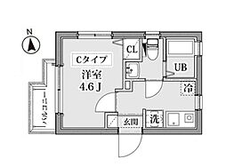 OPHTHALWASEDA 1Kの間取図画像