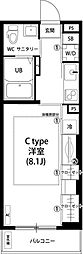 リブリ・エルミタージュ 1Kの間取図画像