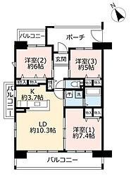 間取図画像 3LDK
