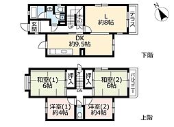 UR藤沢台第五 1階4LDKの間取り