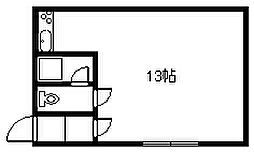第3シュロス ワンルームの間取図画像