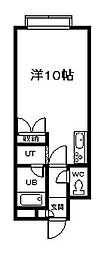コットンハウス8 ワンルームの間取図画像