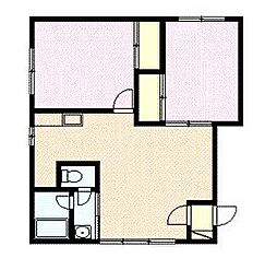 ドエル曙 2LDKの間取図画像