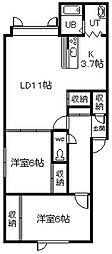 エネーロA 2LDKの間取図画像